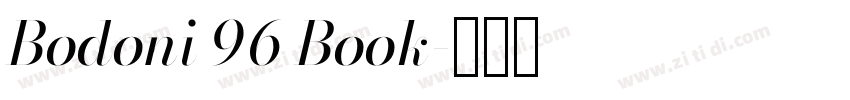 Bodoni 96 Book字体转换